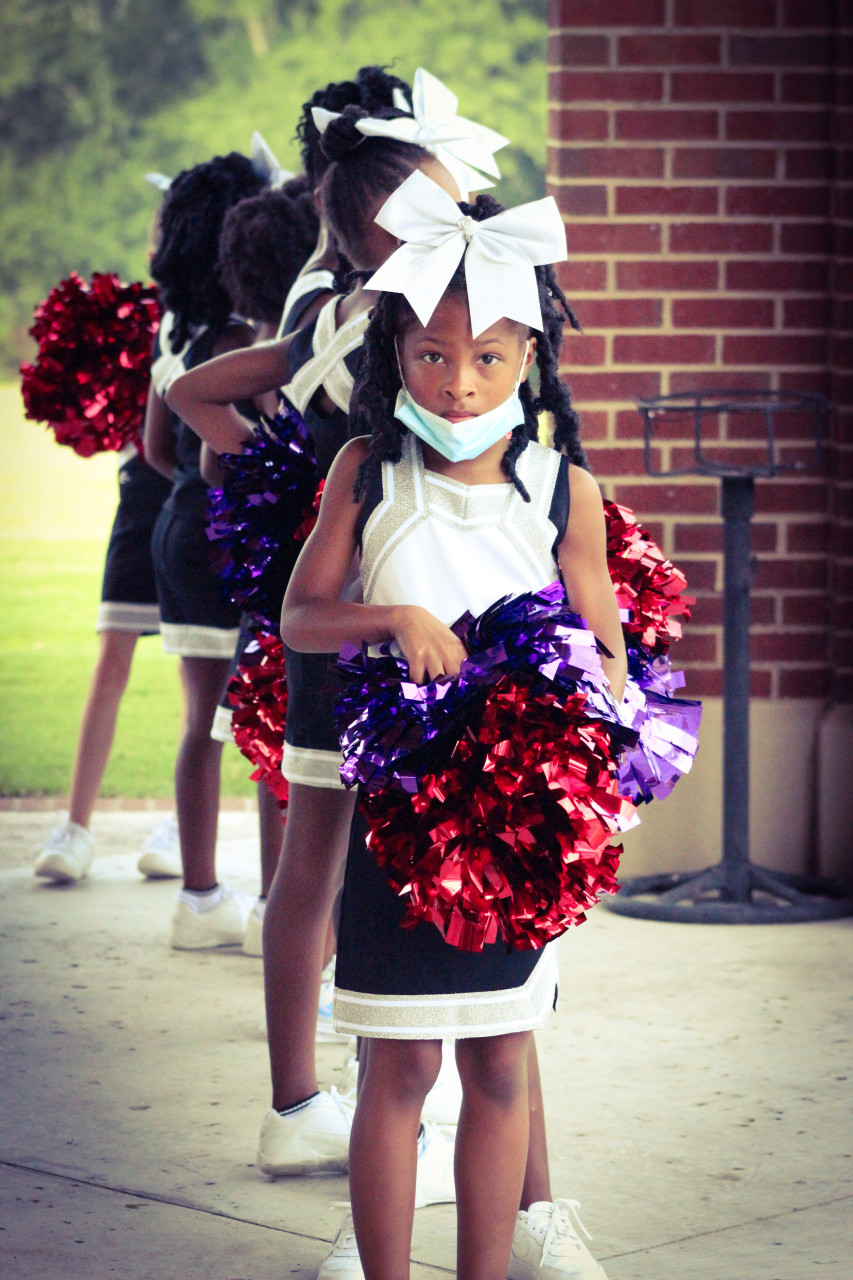 8U Augusta United Cheerleaders East Georgia Pop Warner Football Game 28 August 2021