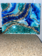 Canvas resin art