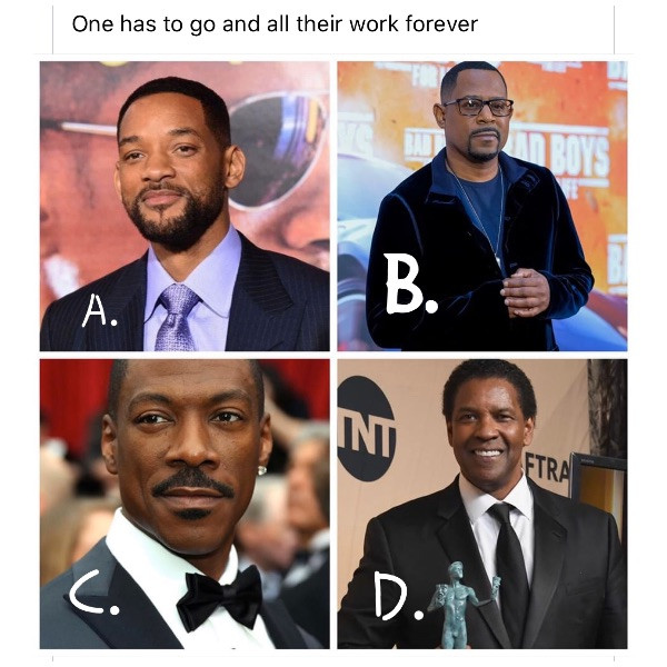 If you have to pick one that have to go and all of their work which one would it be? 