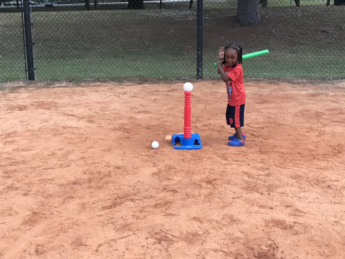 Jessai aka Lil Doc first time on the field & around the bases 