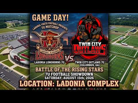 SHOWDOWN! Ladonia Longhorns vs Twin City Outlaws (7U Youth Football Highlights)