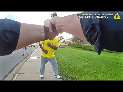 Aurora Police officer was attempting to stop a vehicle for a traffic violation when the driver struck another car traveling eastbound on East 6th Avenue.